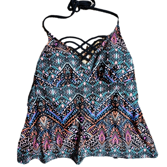 Boho Style Multicolor Halter Tankini Top | Arizona | M - Picture 2 of 7